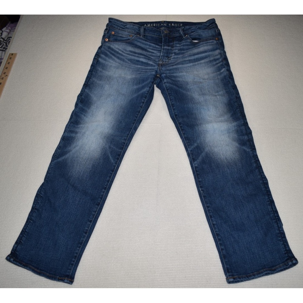 American Eagle Jeans Mens 33x30 Blue Airflex+ Straight Leg Denim Stretch